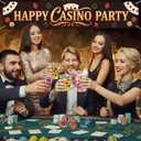 Uiifan 50 Pcs Casino Party Decorations Las Vegas Cups Casino Game Night Party Supplies 12 oz Poker Disposable Plastic Shot Cups for Hot Cold Drinking Office Home Dice Vegas Birthday Favors