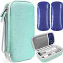 EVA Insulated Travel Case for 2 Mounjaro & Zepbound Pen, Green | 2x80g Ice Pack TSA Approved, Portable Tirzepatide Cooler with Custom-fit Slot, Shock Resistant, Upgraded Fit Unused & Used