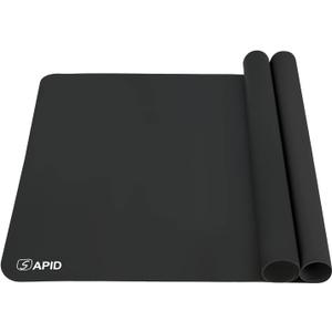 Sapid 2Pcs Thick Silicone Mat for Crafts, Nonstick Silicon Sheet for Epoxy Resin, Jewelry Mold Casting, Art Painting Mats, Food Grade Pastry Mat, Heat- Resistance Placemats (20"27.9", Black)