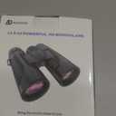 12x42 HD Binoculars for Adults High Powered with Phone Adapter and Tripod, Super Bright BAK4 Prism Waterproof Binoculars for Bird Watching Hunting Hiking Safari Travel Sports (Black/)