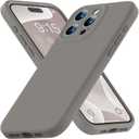 Ktele Compatible with iPhone 15 Pro Max Case, Silicone Upgraded [Camera Protection] [Soft Microfiber Lining] Full Covered Slim Gel Rubber Case for iPhone 15 ProMax 6.7 inch - Natural Titanium