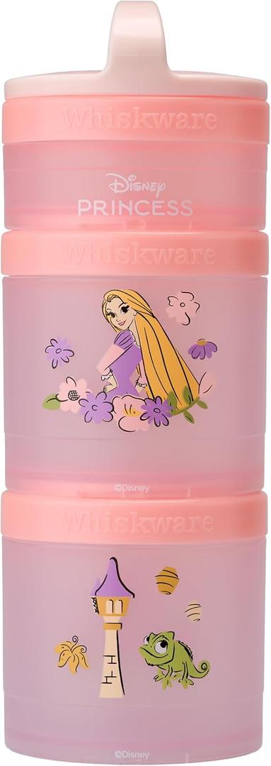 (Rapunzel) DiSNEY PRINCESS Whiskware Stackable Snack Pack - 3 Jar + Handle - White/Pink/Purple