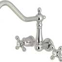 Kingston Brass KS1021AX Heritage Roman Tub Faucet, Polished Chrome, 13 x 11.63 x 7.94