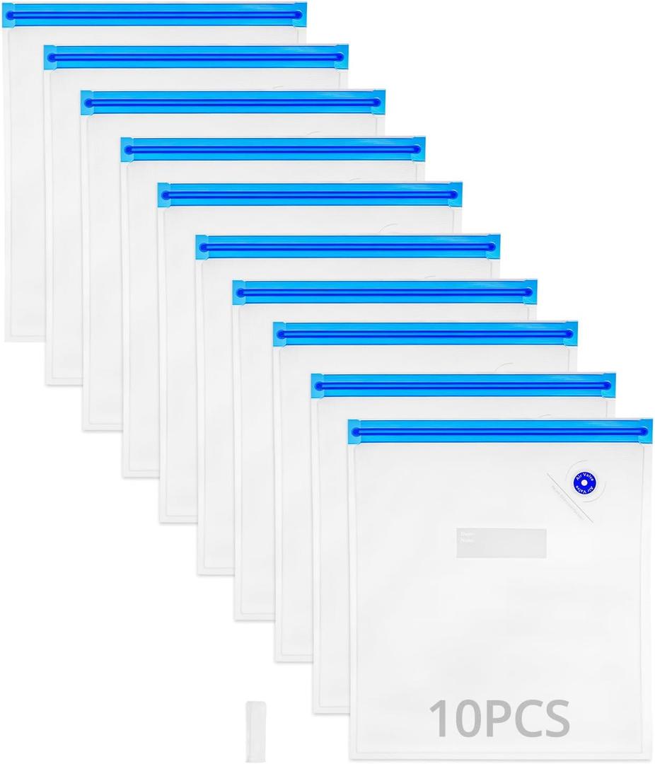 Creality Filament Vacuum Storage Kit, Premium Cleaning Drying Sealed 10 Storage Bags with Hand Pump/Desiccants, 3D Filament Dryer for 1kg 3D Printer Filament(15.75x15.75 inch)