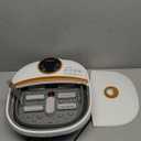 Collapsible Foot Spa Bath with Heat,Foot Massager with Two Side Supports,Leakage Protector,Temperature Control,Bubbles,Red Light,Timer, Feet Spa Tub,Feet Soaker,Gifts (White)