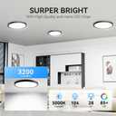 WKONCLDY 12Pack 3200lm LED Flush Mount Ceiling Light, Super Slim 12 inch Ceiling Light, 5000K LED Light for Bedroom, Living Room, Dining Room