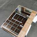 Brown Frameless Modern Medicine Cabinet with Shelves and Mirror Included - 38"L x 5"W x 28"H Lighting Not Included