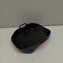 9-Inch Large Square Silicone Air Fryer Liners for Ninja AF141 AF181 AF142 Cosori 6QT, 2 Pack Silicone Pot Baking Accessories for Chefman, Instant, Cuisinart, Reusable Tray Insert 58QT (Black)