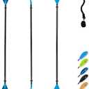 OCEANBROAD Kayak Paddle 86in/218cm, 90.5in/230cm, 95in/241cm Alloy Shaft Kayaking Boating Canoeing Oar with Paddle Leash (HexaGradient Blue)
