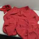 Arolina Maxi Skirt for Women Summer Boho Elastic High Waist Pleated A-Line Flowy Ruffle Swing Tiered Long Beach Skirt Dress , Red