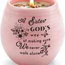 Sister Birthday Gifts, Sisters Christmas Gifts from Sister, Handmade Ceramic 8oz Soy Wax Lavender Scented Candles, Sisters Candle Gift for Soul Sisters Best Friend BFF Bestie