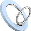 Magnetic Phone Ring Holder for Mag Safe - Lamicall Magnetic Finger Phone Ring Stand Holder, Magnet Ring Grip, Compatible with iPhone 12 13, Pro, Pro Max, Mini, Mag Safe Accessories, Sky Blue