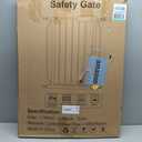 Fairy Baby Small Narrow Baby Gate for Doorways Stairs Hallway 25-27 Inch Wide, Pressure Mounted Walk Through Gates, Indoor Safety Child Gates for Kids or Pets