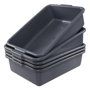 8 Liter Commercial Bus Tub, Plastic Bus Utility Box, 5 Packs