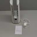 Desk Fan, 13 Inch Portable Bladeless Fan, Small Quiet Table Fan with 60Oscillating, 9 Speeds & 9H Timer, LED Display, Button Control, Easy to Clean, Personal Desktop Fan for Bedroom, Office (White+Gray)