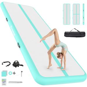 FBSPORT 6.6ft/10ft/13ft/16ft/20ft Inflatable Air Gymnastics Training Mat