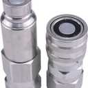 Male & Female Flat Face Coupler Kit 7246777 7246790 Compatible With Bobcat 542 553 653 751 753 763 773 7753 853 863 864 873 963 B100 B200 B250 E08 E10 E32i E35 E42 E45 E55