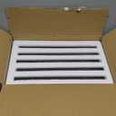 Black 15 Pack Marble Pencil Tile, 0.5"X12" Polished Marble Tile Edge Trim for Kitchen Backsplash, Bathroom and Shower Walls (15)