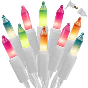 WATERGLIDE Easter String Lights, Christmas Lights, 100 Count 20 FT White Wire Mini Pastel Fairy Light, 120V UL Certified for Patio Wreath Garland Garden Outdoor Indoor Decoration, Multicolor