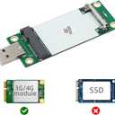 Mini PCI-E to USB Adapter with SIM Card Slot for Module Transfer to USB Interface
