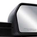 Passenger Right Side Door Mirror Power Heated Textured Black Cover Manual Folding for Toyota Tundra Sequoia 2022-2025, Standard