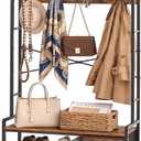 Faesun Hall Tree with Bench and Shoe Storage, Rustic Brown | 5-in-1 Coat Rack, 31.5" Entryway Bench with 2 Fabric Drawers, Mudroom Bench with Storage and Hooks for Entryway, for Mudroom