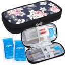 YOUSHARES Insulin Cooler Travel Case - Portable Refrigerated Medicine Case for Insulin Pen, Medication and Diabetic Supplies With 2 TSA Approved Ice Pack (Roses)