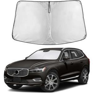 EcoNour Windshield Sunshade Compatible for Volvo XC60 2018-2024 2025 2026, Sun Visor for Front Windshield & Window Sun Shade Cover, UV Heat Blocker & Protector, Car Accessories