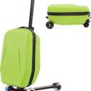 Scooter Suitcase for Kids Ages 8-12& Adult Foldable 2 in 1 Ride on Carry on Travel Hardshell Trolley Scooter Luggage With Wheels 20"