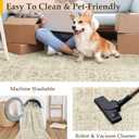 Vintage Area Rug 5x7 Beige Washable Living Room Large Carpet Non Slip Bedroom Indoor Office Low Pile Traditional Distressed Retro Accent Rug for Dining Room Bathroom Kitchen