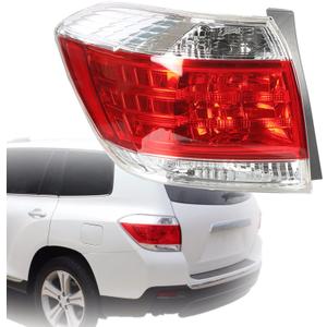 munirater Pack of 1 Rear Left Tail Light Brake Lamp Assembly Replacement for Highlander 2011-2013 Driver Side