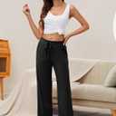 Women's Comfy Casual Pajama Pants Pj Bottom with Pockets Stretch Plaid Sleepwear L