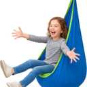 gkqlczyy Kids Pod Swing Seat, 360° Smooth Swing Hammocks Chairs, Adjustable Hanging Length Sensory Swing for Kids with Autism, Suitable for Both Indoor and Outdoor Use, Max 176Lbs