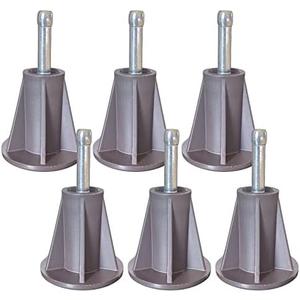 Home's Place Steel Stem Bed Frame Feet to Replace Wheels. Replacement Feet Make Your Bed Sturdy and Protect Floor. Easy to Install. Set of 6