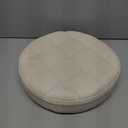 PRETYZOOM Round Stool Modern Bar Stool Cushion Dia.12.6 Replacement Seat Accessory Chair Seating Part for Wholesale Supplies, Kitchen, Dining Cushions, PU, White (32.00X32.00X7.50CM)