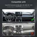 Dashboard Cover for Toyota RAV4 20192025 Custom Fit Carbon Fiber Leather Dash Mat Sun Shade Protector (Black)