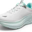 NORTIV 8 Women's Walking Shoes Cushion Comfortable ActiveBreeze Running Tennis Shoes Non-Slip Workout Gym Sports Athletic Breathable Fashion Sneakers (10, White/Blue)
