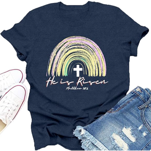 Easter Shirts for Men Christian Easter Shirt Happy Easter  Christian Jesus Tees Casual Long Sleeve Tops XL