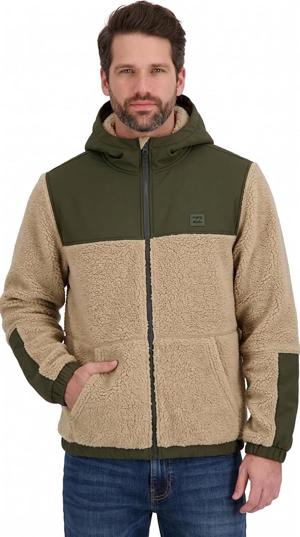 Billabong Men's Full Zip Sherpa Hoodie Jacket