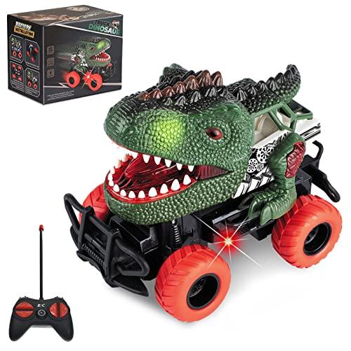 Delycazy Dinosaur Toys Remote Control Car for Kids 3-7, Dino RC Car for Toddler Kids Toys Age 3 4 5 6 7 Boys and Girls Christmas Birthday Gift