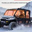 StarknightMT Soft UTV Cab Enclosure Doors Compatible with Can Am Defender Max HD 7/8/9/10 DSP XT XMR 2017-2024 Side Full Windshield Panel PVC Cabin Kit Protection Canopy Fits Side Mirrors & Roofs
