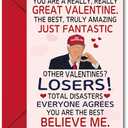 Funny Trump Valentines Day Card – Hilarious & Heartfelt Love Card for Boyfriend, Girlfriend, Husband, or Wife – Premium Quality Romantic Humor Card for Valentine’s Day or Unique Love Gift Pack of 2