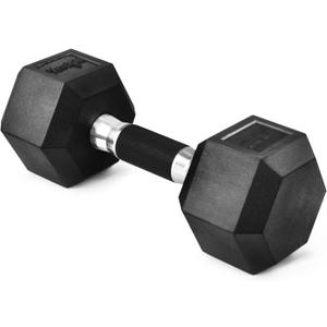 Yes4All Rubber Grip Encased Hex Dumbbell  Hand Weights With Anti-Slip 5-50 LBS Single (D. 20 Pounds)