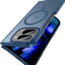 Magnetic for Google Pixel 10 Pro Fold Case, Compatible with MagSafe, Slim Translucent Matte Hard Back Cover & Soft Bumper, Silicone Thin Shockproof Phone Cases, Blue