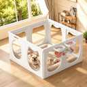 Dog Playpen Indoor, Clear Acrylic Play Pen 8 PCS 24" H for Puppy