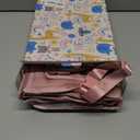 CEICEI Portable Diaper Changing Pad Waterproof Travel Baby Changing Mat with Large Wet/Dry Pocket & Elastic Wipes Pockets, Foldable Compact for On-The-Go Diaper ChangerPink