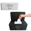 2 Pack Makeup Remover Wipes Dispenser,7.28" L * 4.80" W *2.75" H, Refillable Makeup Wipes Holder Box Chic Wipes Container for Bathroom Vanity Dressing Table