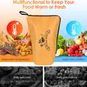 BBQ Blanket for Resting Meat, 2 Pcs(21in & 15in) Reusable Meat Resting Blanket for Grilling Accessories, 5-Layer Insulated Meat Resting Bag with Handle Design for Large Brisket/Pork Shoulders/Turkeys (Brown)