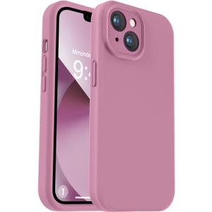 Vooii Compatible with iPhone 13 Case, Liquid Silicone Upgrade [Camera Protection] [Soft Anti-Scratch Microfiber Lining] Shockproof Phone Case for iPhone 13 6.1 inch - Lavender Purple