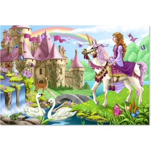 Melissa & Doug Fairy Tale Castle Jumbo Jigsaw Floor Puzzle (48 pcs, 2 x 3 feet) - FSC Certified